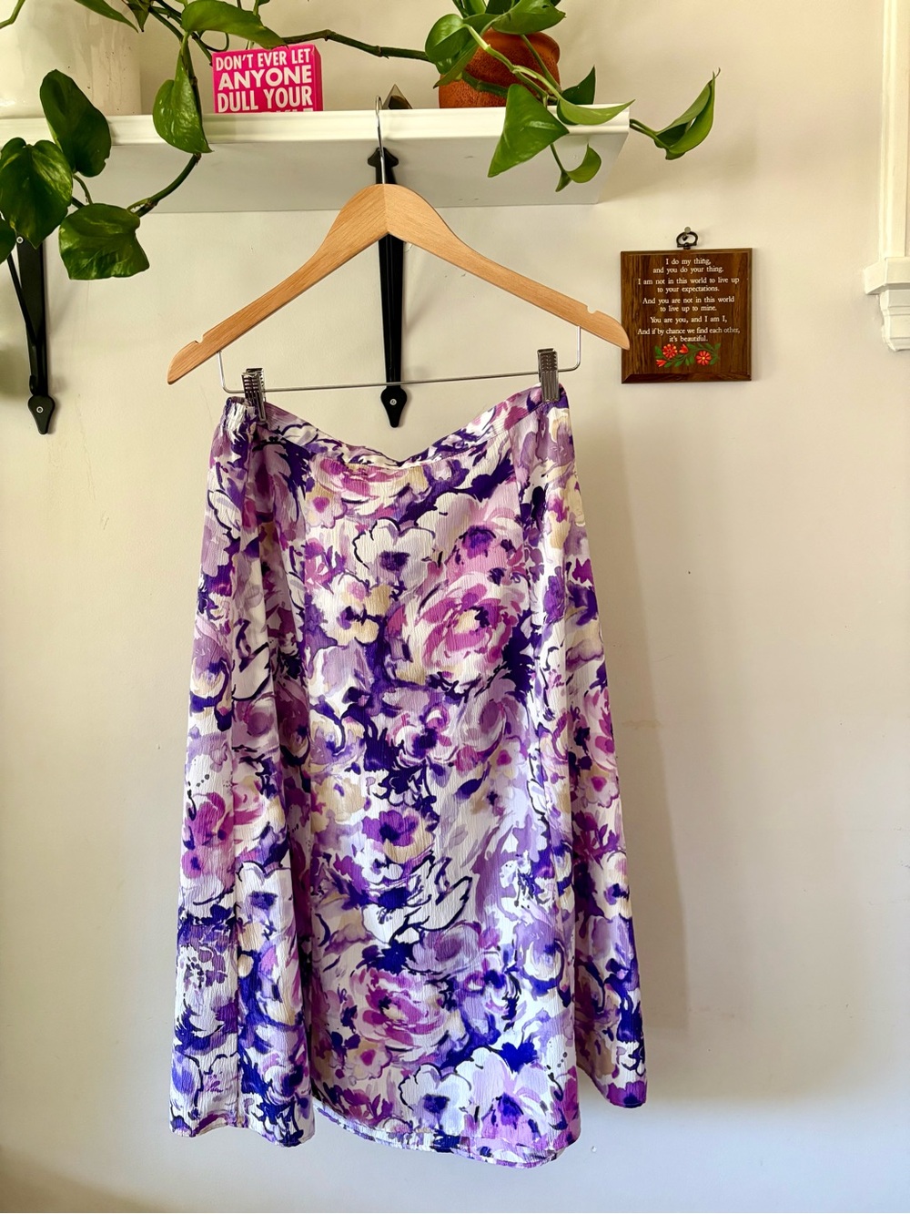 Floral Purple A-Line Skirt
